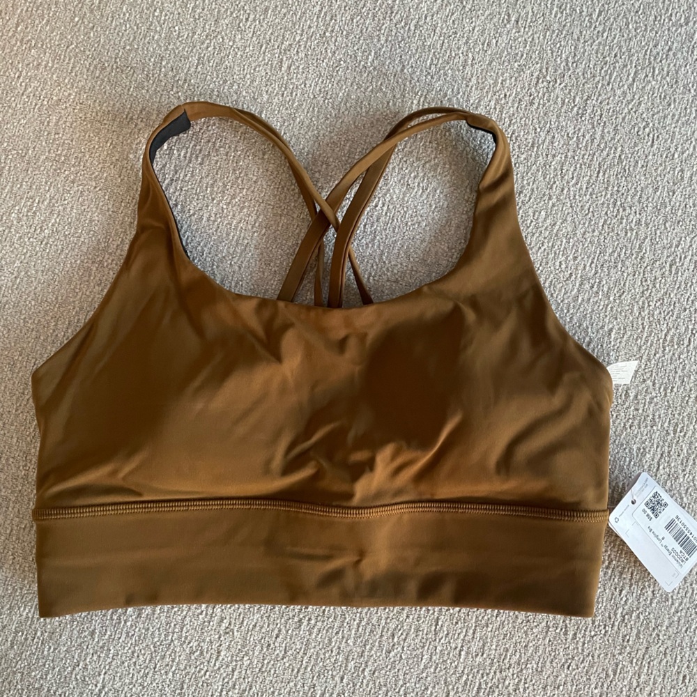 Lululemon Energy Longline Bra in Tan